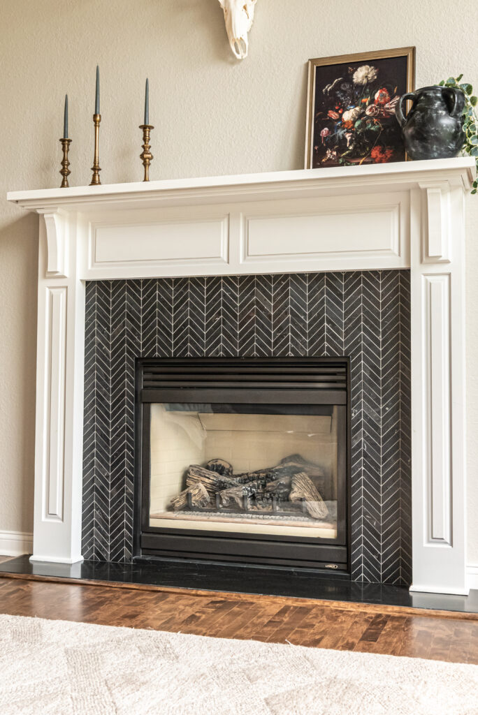 tile fireplace