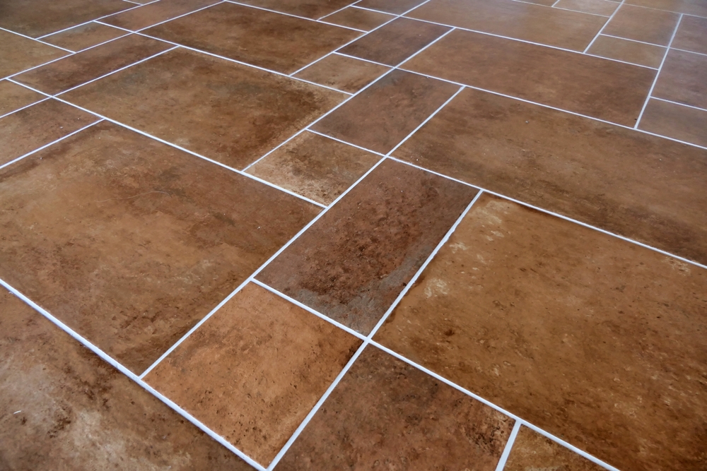 Terracotta floor tiles