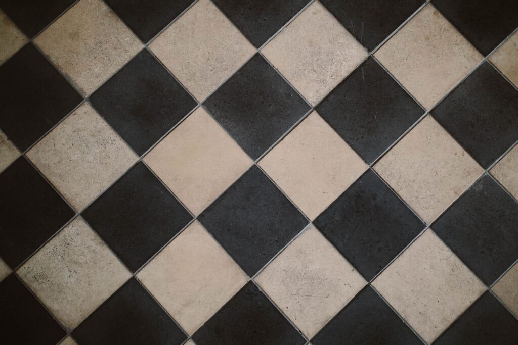 Bathroom floor tile grout