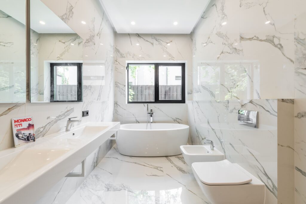 Bathroom floor tile marble
