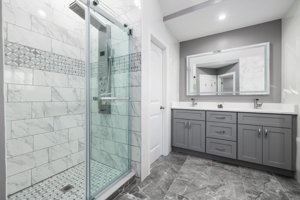 Bathroom floor tile natural stone