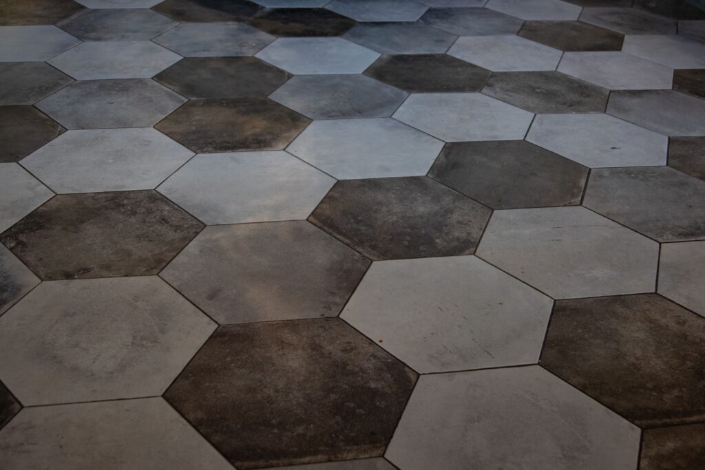 Natural stone floor tile